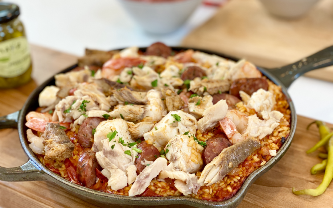 Seafood Paella With Pork and Chicken Recipe
