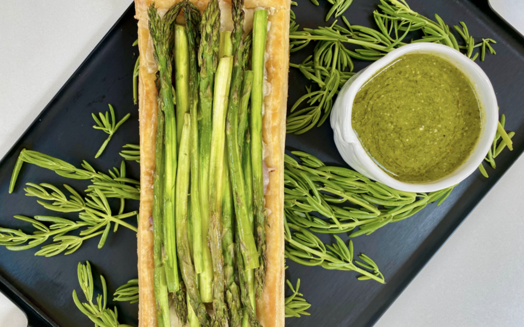 Recipe: Asparagus and Edible Seawort Tart with Gruyere