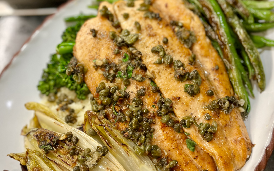 Trout with Caper and Lemon Butter Sauce